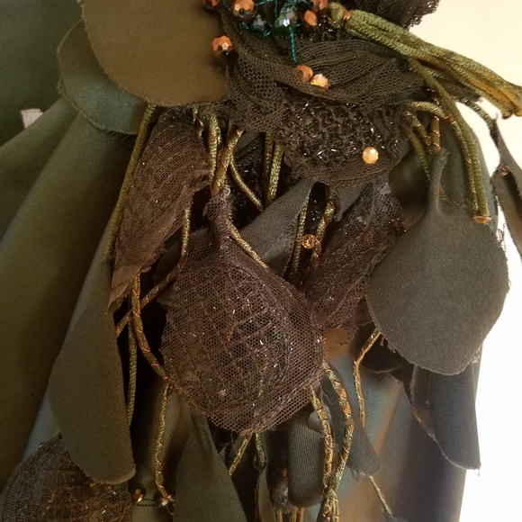 Olive green formal gown - Picture 6 of 10